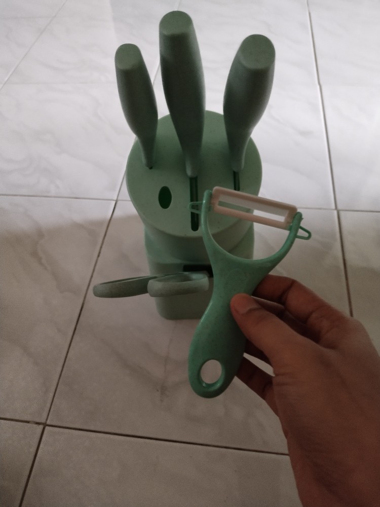 Set Pisau / Knife Set Fruit Bread Knife 6in1 Pisau Set Stainless Dilapis Anti Lengket