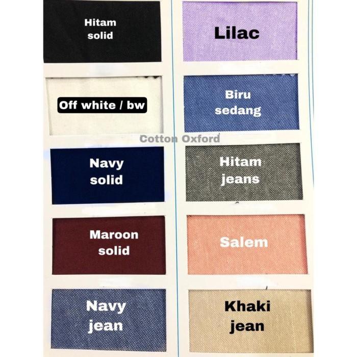 Multi Kain Oxford Oxfor Cotton Katun Lebar 1.5 Meter Per Roll 50 Yard