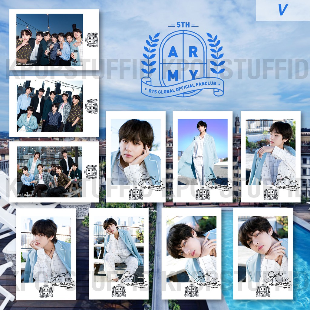 [READY] A012 Polaroid KPOP V TAEHYUNG BTS 5TH Army Party