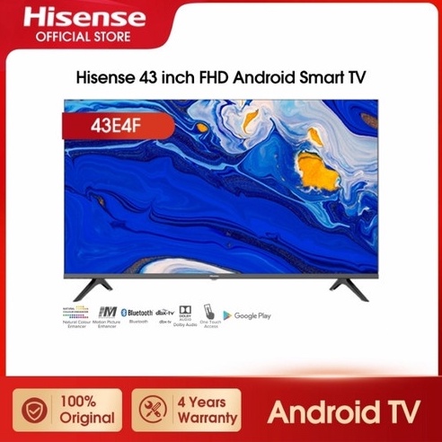 Hisense 43 inch FHD Android Smart TV-Bezellless Design-Dolby Audio- Voice Control- Bluetooth-USB-HDM