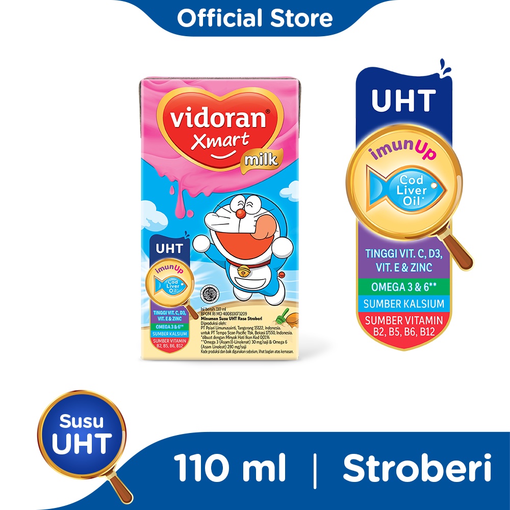 Promo Harga Vidoran Kids Milk UHT Stroberi 115 ml - Shopee