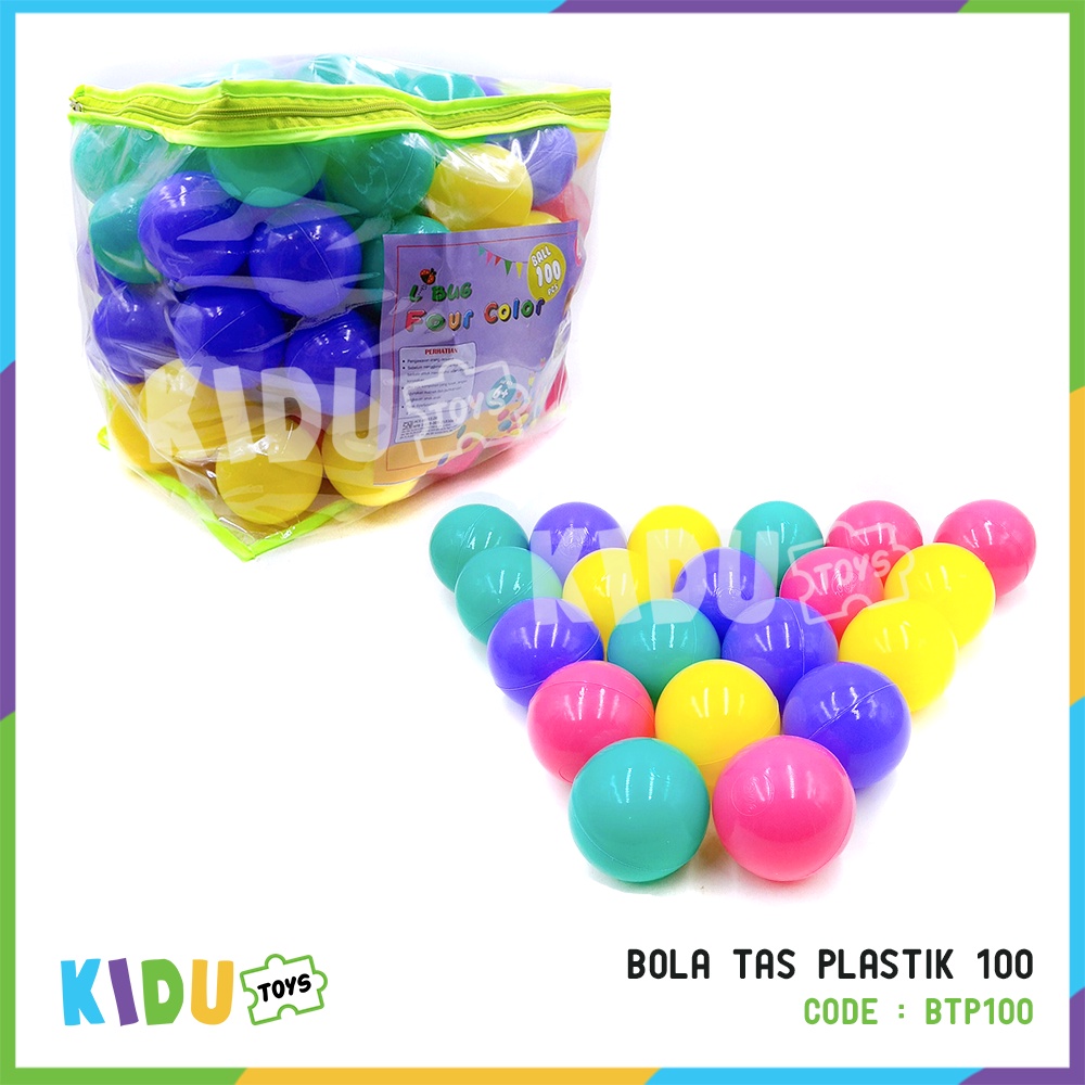 Bola Plastik 100pcs Mandi Bola L Bug Kualitas Premium BPA FREE Kidu Toys