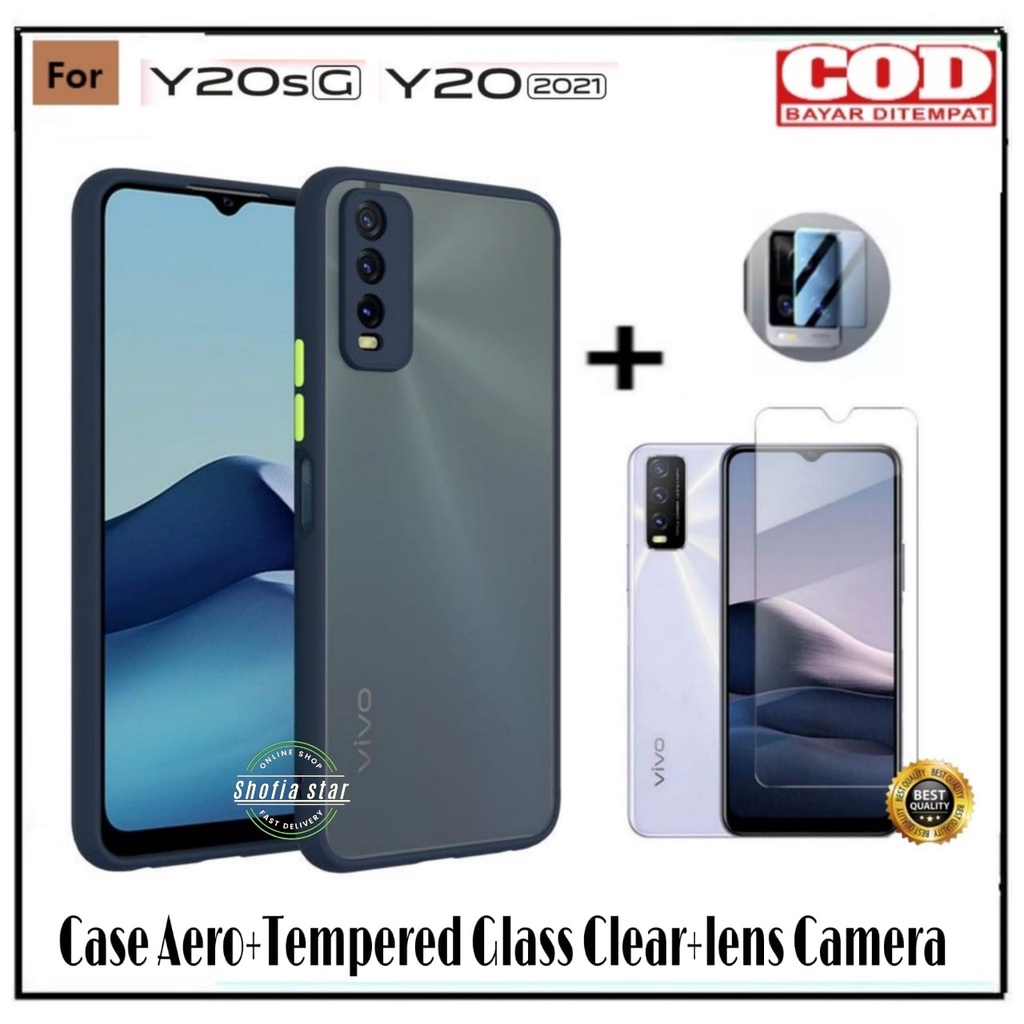 PROMO 3IN1 CASE AERO VIVO Y20 Y20I Y20S Y12S Y20SG Y20G SOFTCASE ARMOR PROTECT CAMERA