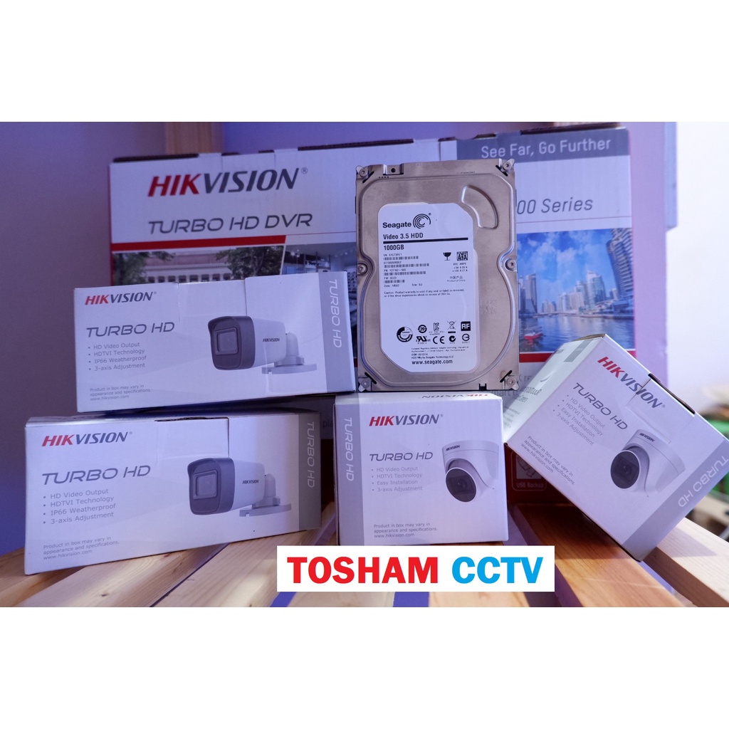 Paket CCTV 4 Kamera 4 Channel Hikvision 2MP