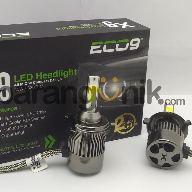 LAMPU MOBIL LED HB4 ECO9 30W X9 3WARNA