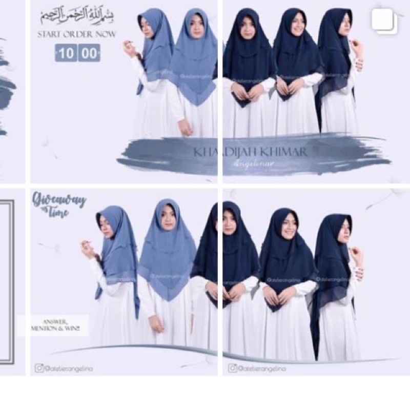 Preloved Khadijah Khimar by Atelier Angelina (sudah dipotong)