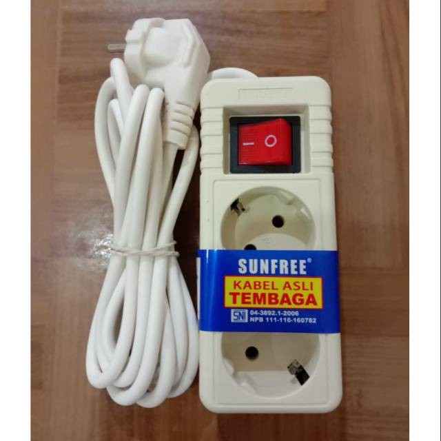 Sunfree Jupiter 52 Stop Kontak 5 meter 2 lubang