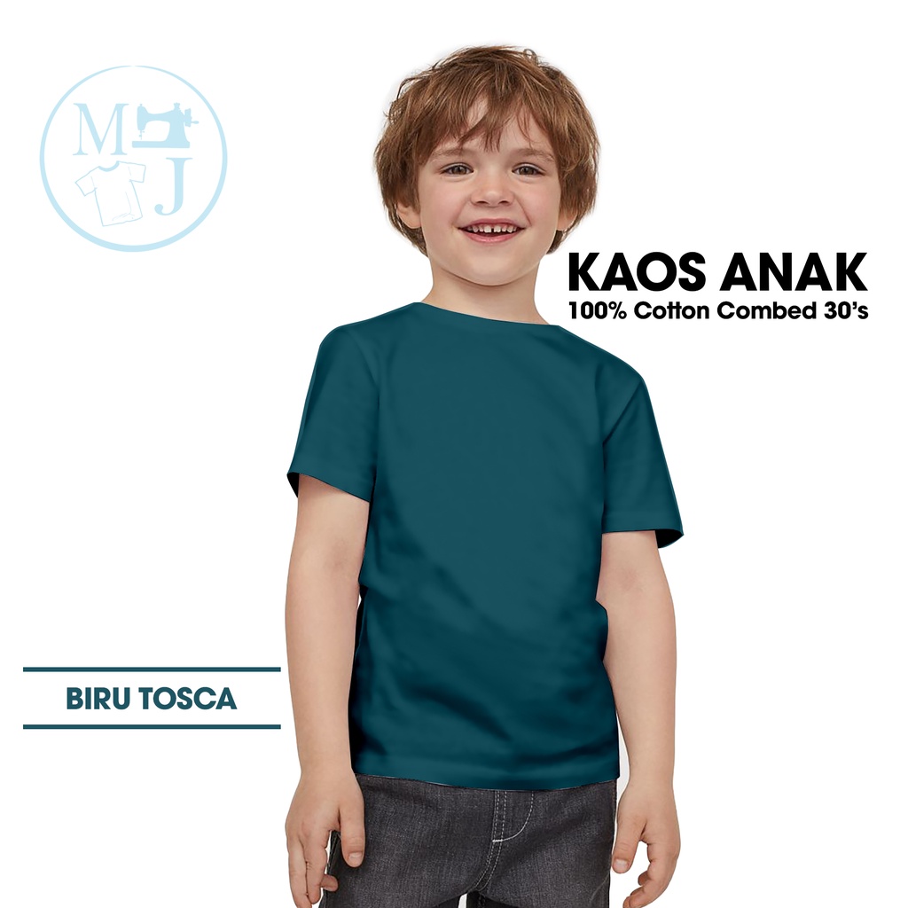 Kaos Polos Biru Tosca / Fashion Anak / Kaos Polos Anak Combed 30s