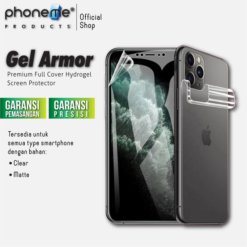 PhoneMe Motorola One Fusion Plus - Gel-Armor Hydrogel Depan Belakang