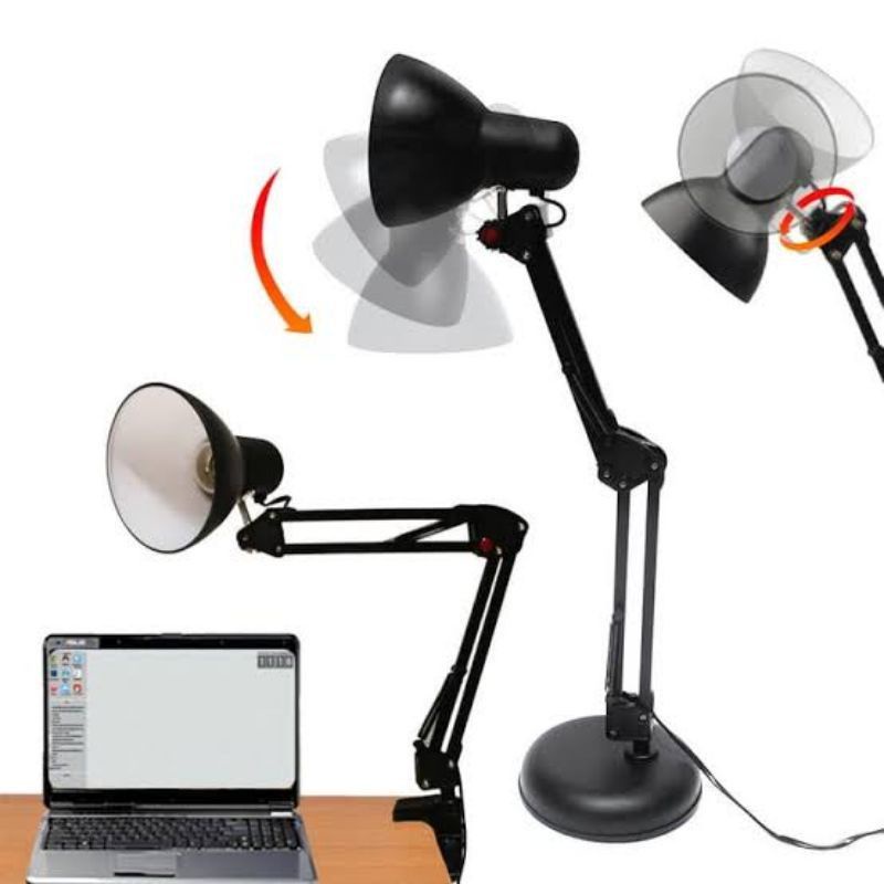 Lampu Meja Belajar Arsitek Kyowa Desk Lamp Black KW-LB018