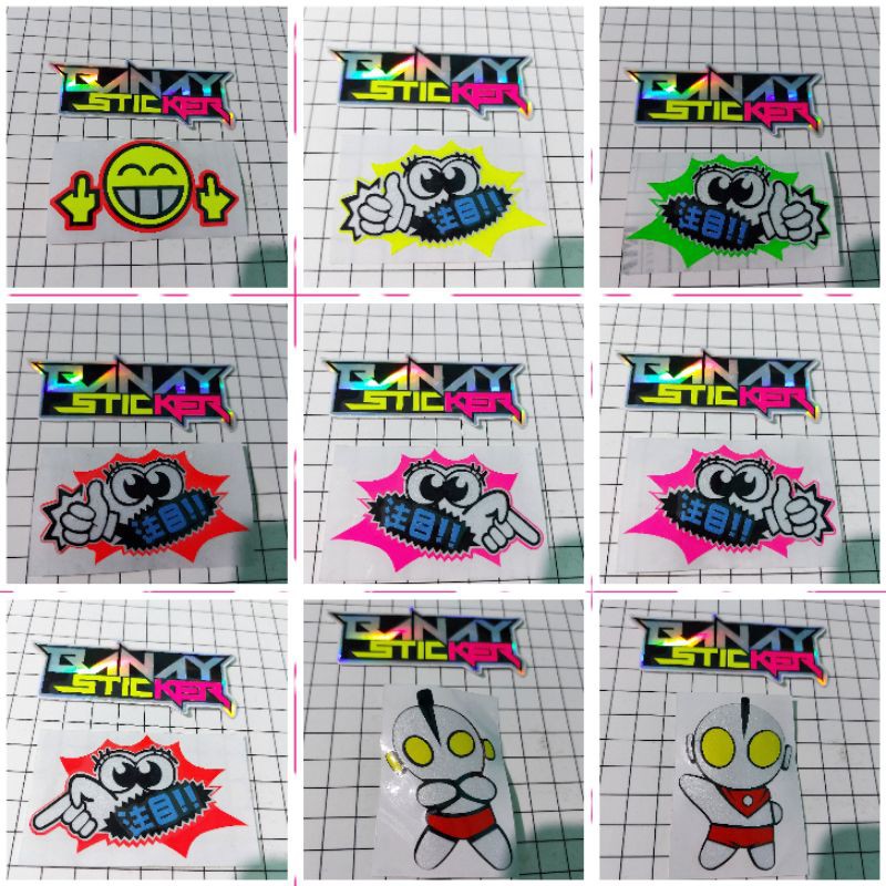 STICKER SMILE ULTRAMEN SIMBOL PANAH CUTTING