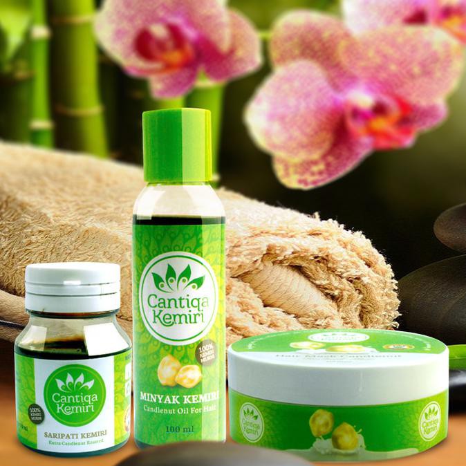 On Sale Paket Perawatan Rambut Alami Cantiqa Kemiri Hot