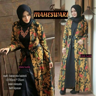 Maheswari couple batik long dress gamis batik kemeja Maheswari couple batik long dress gamis batik kemeja