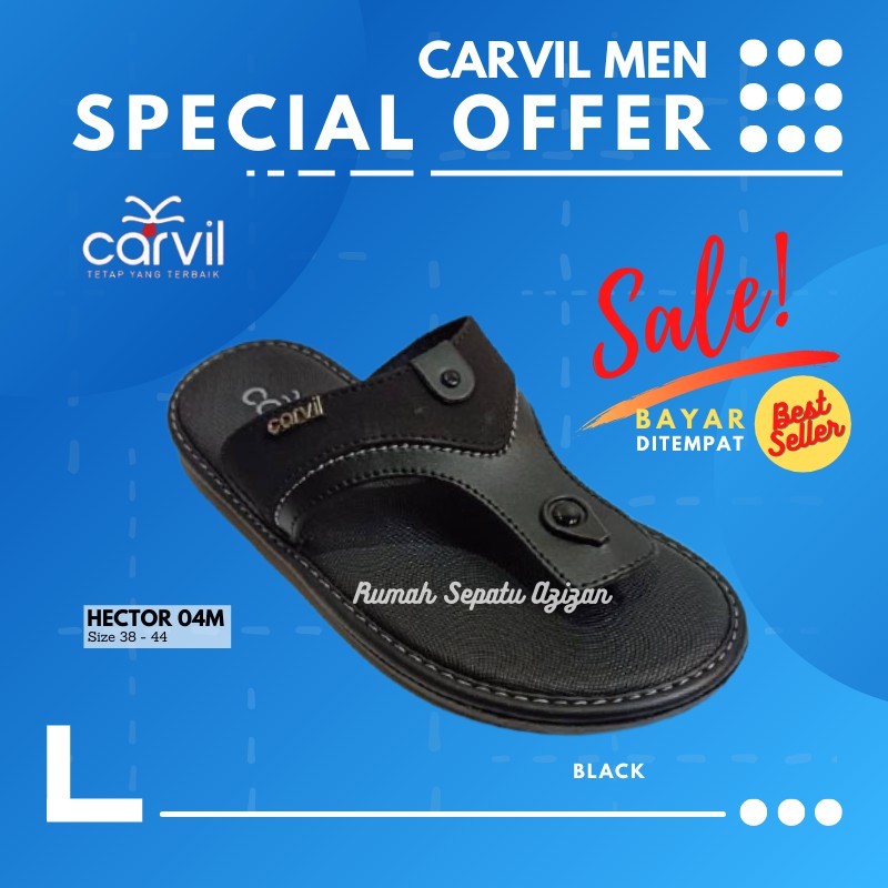 CARVIL SANDAL Hector 04 M - Sandal Pria Kulit Casual ORIGINAL