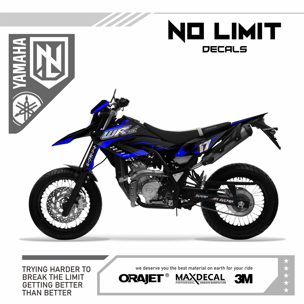 nolimitdecal decal klx dtracker crf 150 L WR 155R decal full chrome silver gold rainbowchrome