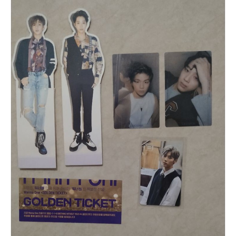 

wannaone|wanna one|pc daniel, guanlin, ong, minhyun, golden tiket, postcard calendar