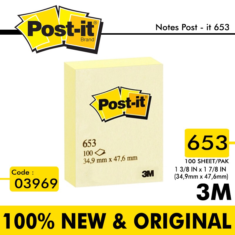 

Stick Note / memo pad POST IT 3M NO. 653