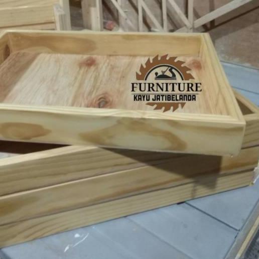 ➷ Kotak hantaran / seserahan tray nampan kayu jati belanda ➹