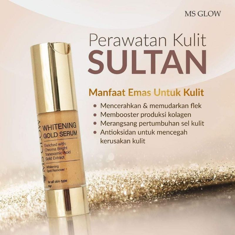 (COD)Serum Flek hitam/Whitening gold serum ms glow