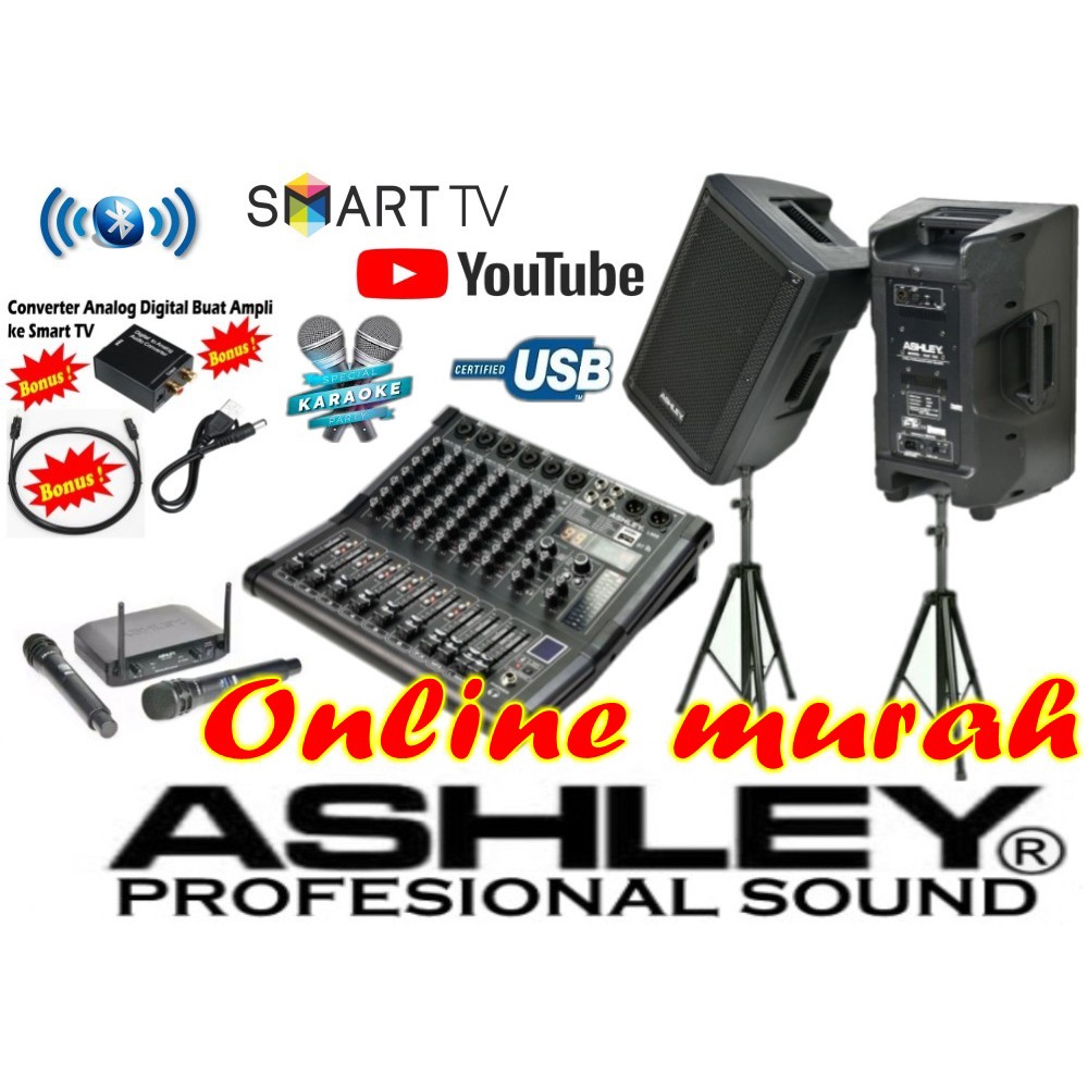 paket sound system ashley hall 10a 10 inch lm6 provoice garansi resmi