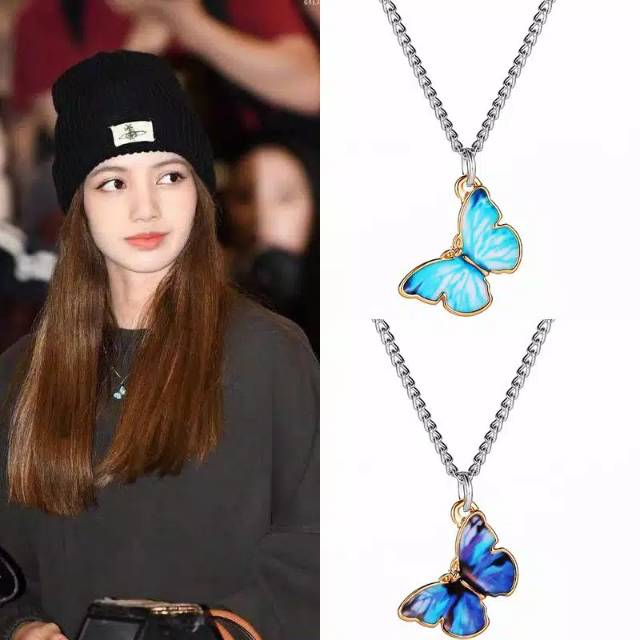 butterfly necklace kalung lisa