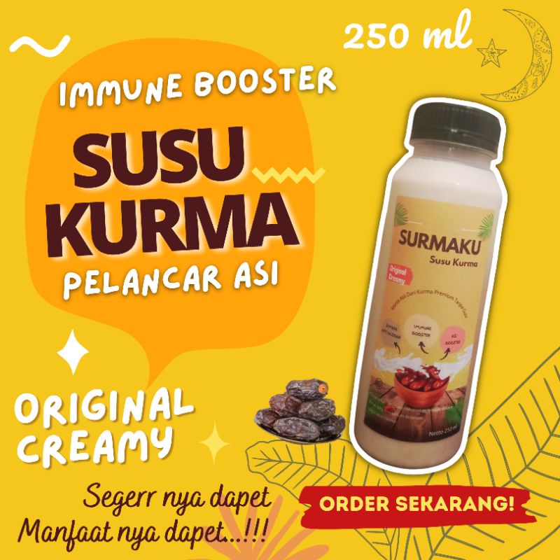 

Susu Kurma Premium SURMAKU Minuman Sehat ASI Booster / Pelancar ASI / Imun Booster 250ml