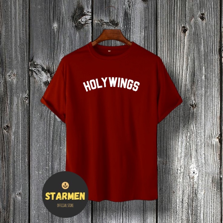 Kaos Distro Unisex HOLYWING Katun Combed 30s / sablon polyflex /polyflex premium / Pakaian Pria Wanita Atasan Cowok Cewek /kaos kekinian / kaos viral / tshirt tumbrl tee basic /SIZE M , L , XL , XXL / kaus oblong oversize kaos murah best seller ready