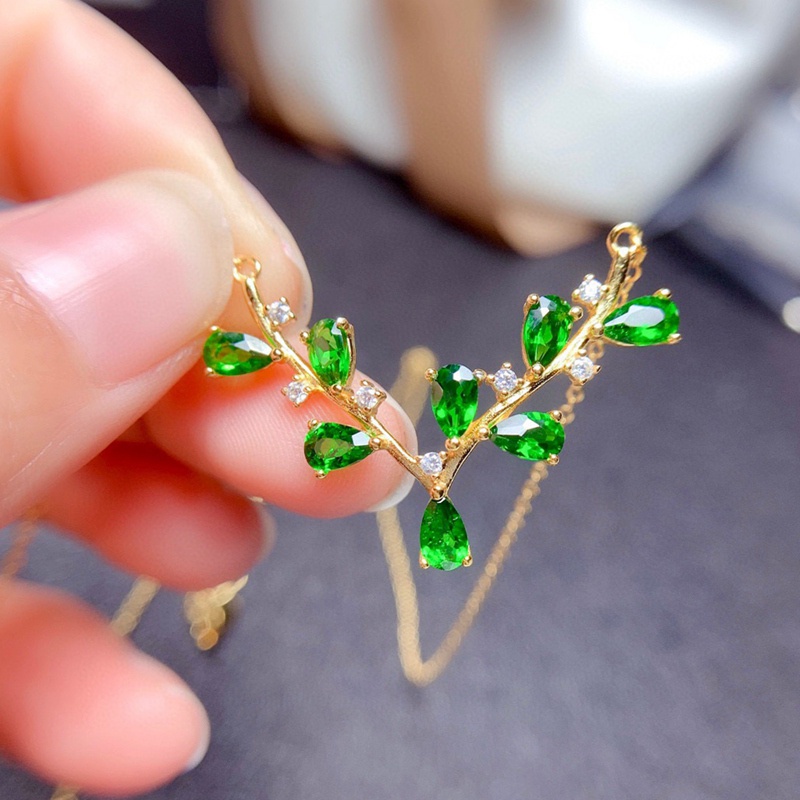 Fashion Water Drop Zircon Antlers Pendant Necklace Exquisite Charm Clavicle Chain Women's Wedding Engagement Statement Jewelry
