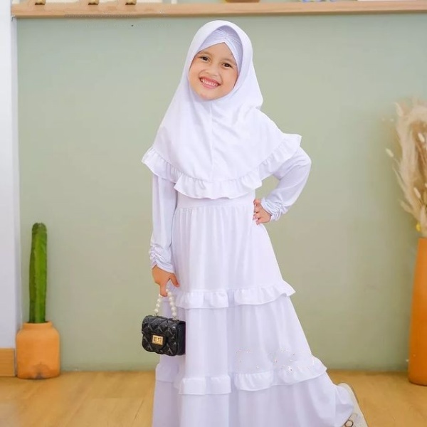 Gamis Anak Putih Polos Gamis Anak Manasik Haji Gamis Anak Set Jilbab Gamis Putih Terbaru Gamis Anak Tanggung Gamis Polos Premium Gamis Kondangan Simple FH35