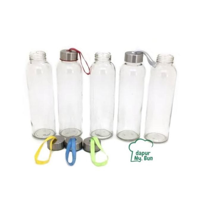  KODE 1713 Botol Minum Kaca  Ukuran  500ml Round Bottle 