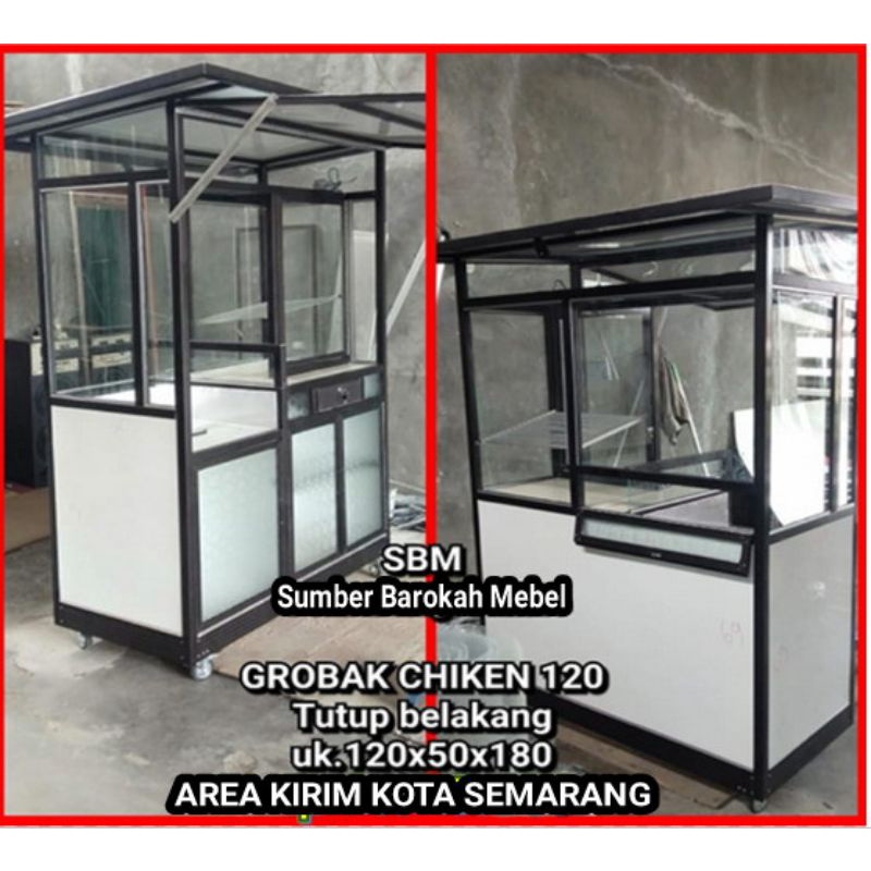 Gerobag Gerobak Chicken Ayam Goreng 120 + Tutup - Pre Order -  (Hanya melayani Semarang kota)