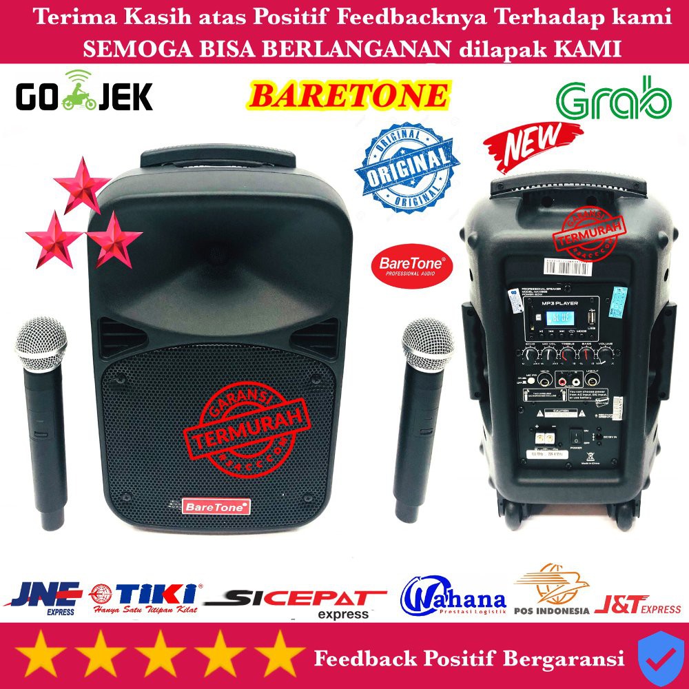 SPEAKER BARETONE AUDIO MAX8EB 8 INCH BLUETOOTH ORIGINAL