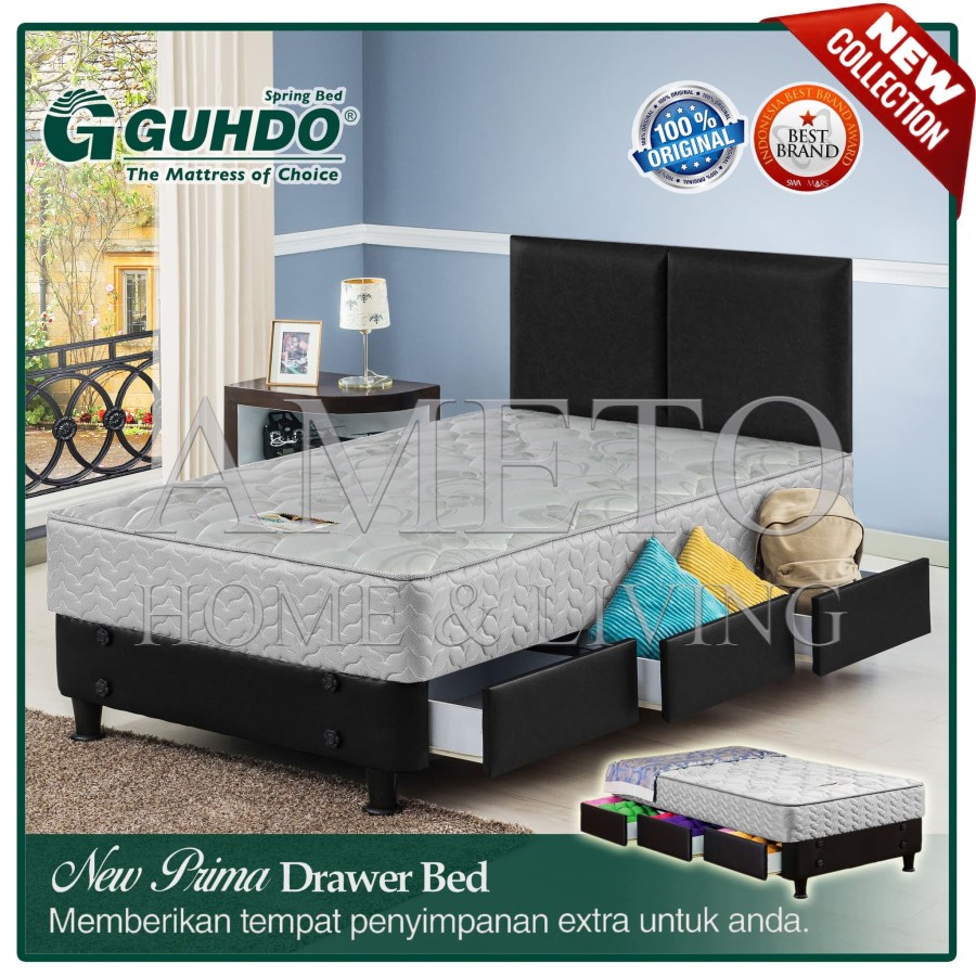Guhdo Springbed Drawer Laci New Prima 120x200 HB Atlantic Full Set