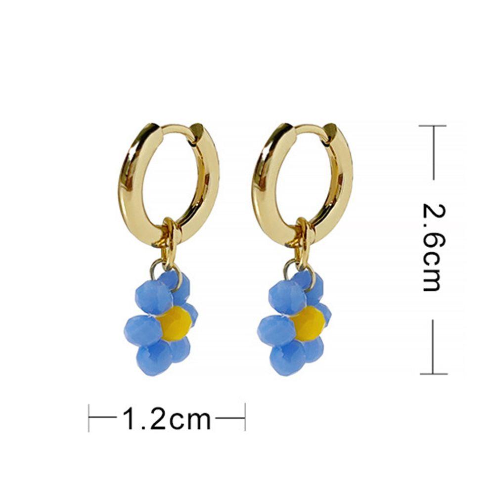 Anting Hoop Daisy Nanas Huggie Hadiah Perhiasan Lucu Warna Permen