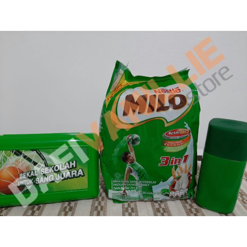 PROMO BERHADIAH Milo Activ Go 3 in 1 polybag isi 20 sachet 700 gram