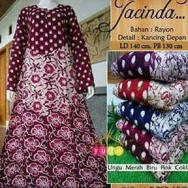 Baju Daster busui Jumbo Ld 140 Daster Lengan Panjang Daster Panjang Busui Kancing Panjang Semata Kak