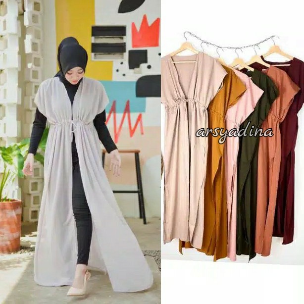 Long Outer ZARA/Cardigan Ceruty Babydoll/Outer/Cardigan Muslim Terbaru 2023