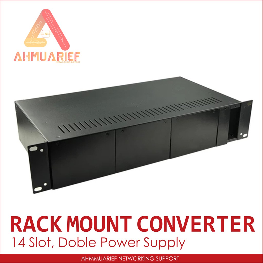 Rack Mount Rak Media Converter Fiber Optik Sudah Ada Power Supply