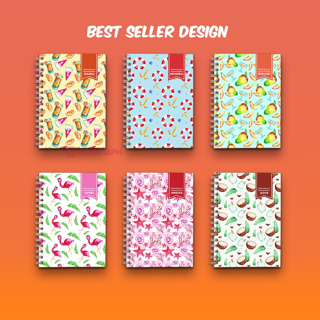 

Notebook Custom Pola Musim Panas / Notes / Agenda / Binder / Catatan / Buku / Journal