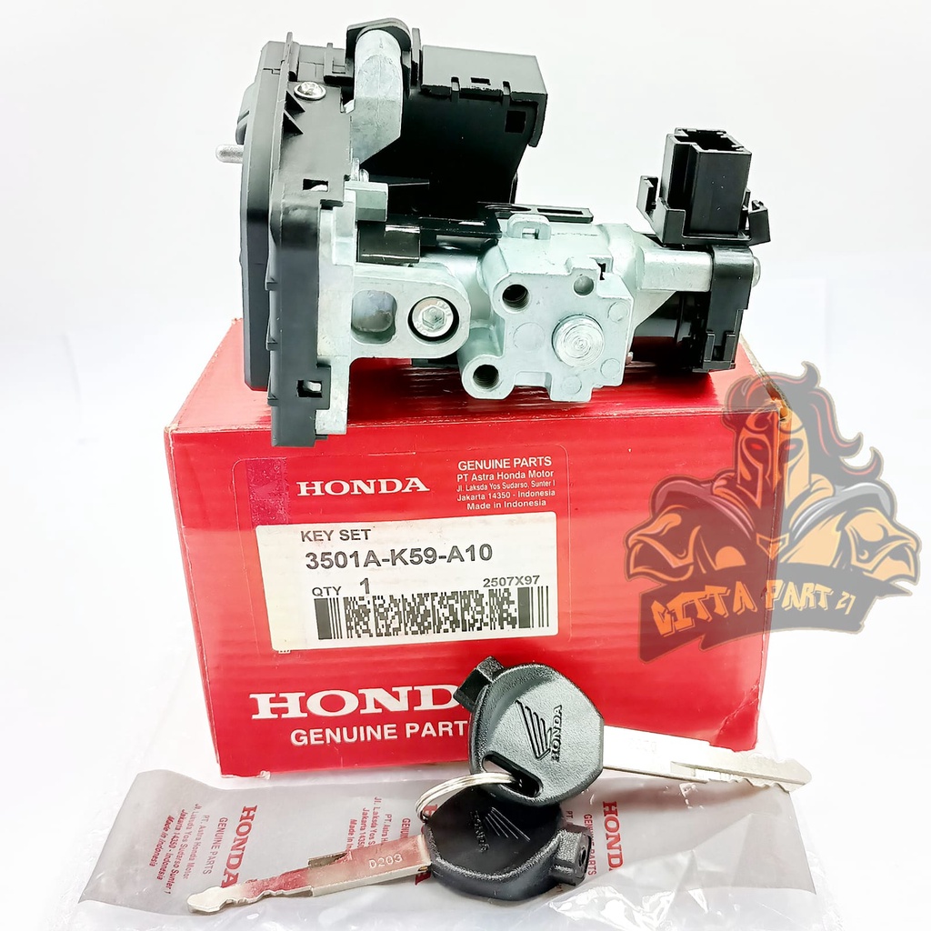 KUNCI KONTAK SET ASLI ORIGINAL HONDA AHM K60 / K59 VARIO 125 150 OLD LED 110 FI SCOOPY ESP STOP