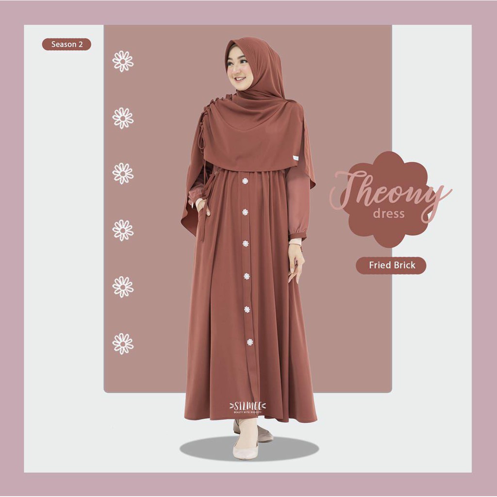 Gamis Set Theony Dan Quitta By Silmee / Gamis Brandit Ori