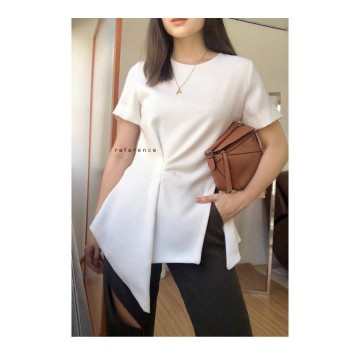 COTTONBELLS BLOUSE CASUAL WANITA JOLY SIDE SLIT TOP ( SP - B 9411)-5