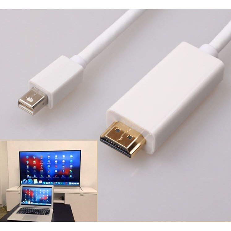 Kabel Mini Display port To HDMI Macbook Thunderbolt Mini DPI To HDMI