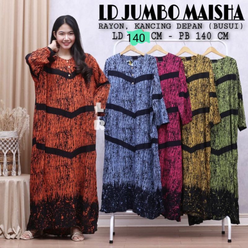 Daster Super Jumbo LD 140 Big Size Busui Lengan Panjang