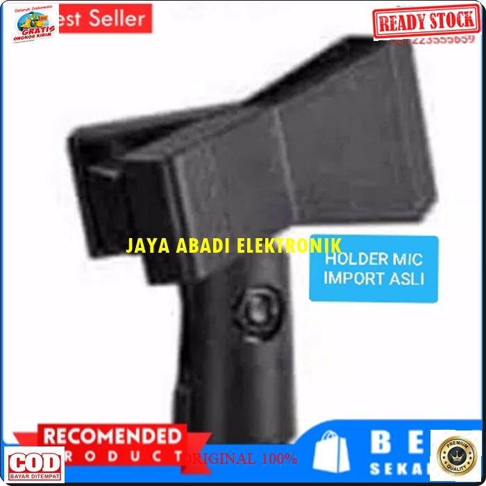 G155 ORIGINAL Holder stand mic jepit mik capit microphone jepitan mikrophone hanger acecoriss pegangan gantungan universal breket bracket tiang G155  BISA SEGALA JENIS MICROPHONE  BISA SEGALA JENIS STAND MIC  BAHAN IMPORT  lebar lubang depan 2,7cm diamete