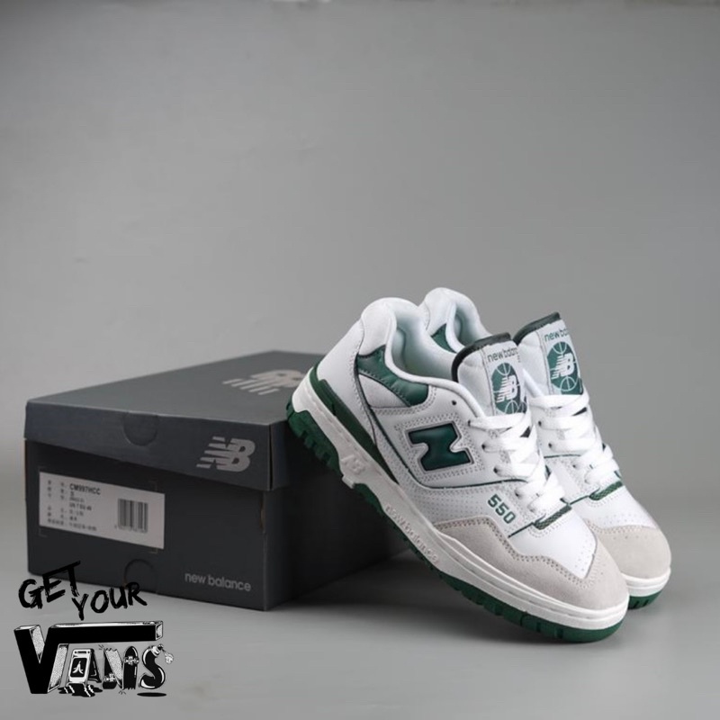Sepatu New Balance BB550WT1 White Green Original 100% BNIB