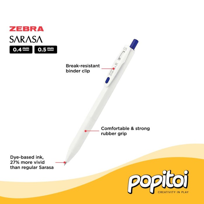 

Baru Zebra Sarasa R Series Gel Pen 0.4 mm ,v: