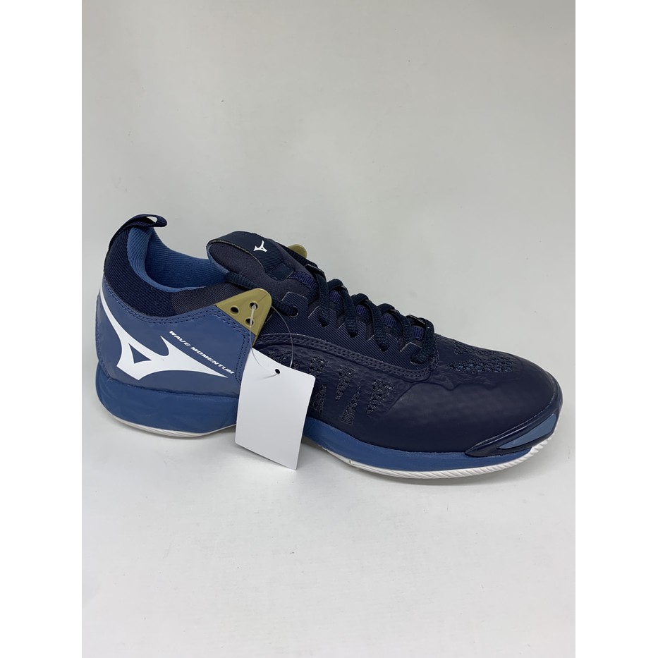 Sepatu volley original mizuno Wave Momentum blueberry navy