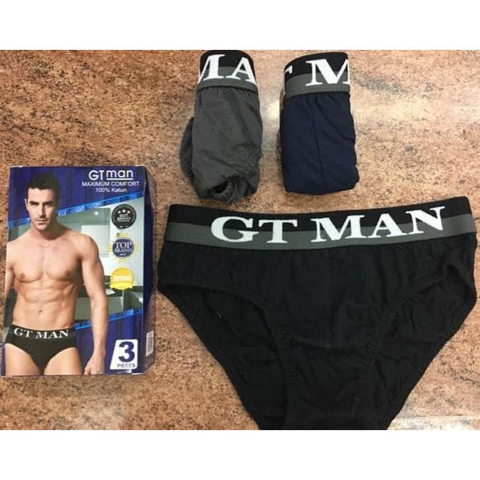 Celana Dalam GTMan GTK 09 | CD GT man Karet Boxer Pria Dewasa Laki Laki Sguna 3pcs / 1 box gtk09