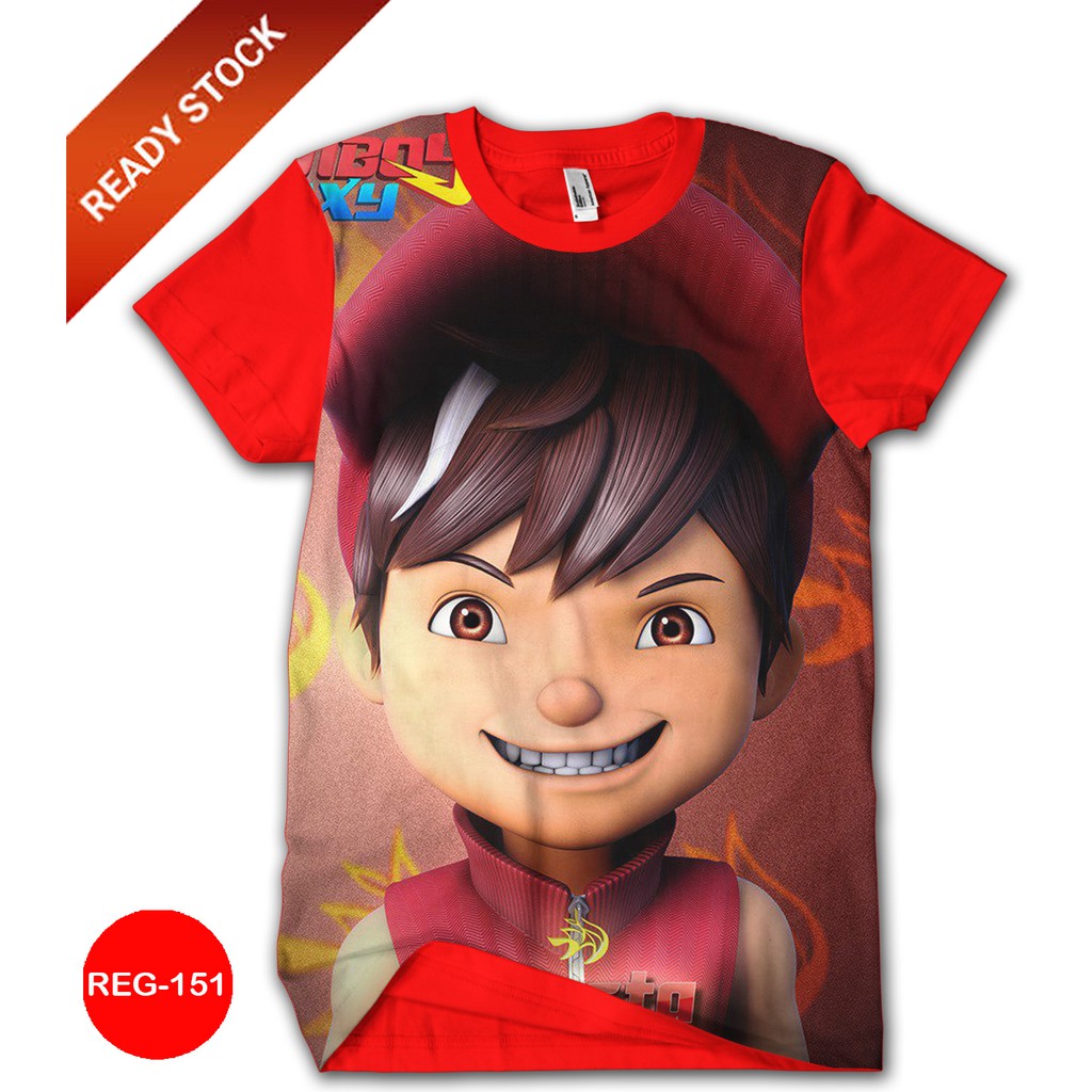 Jual Baju Boboiboy Api 3D Kaos Boboiboy Serial TV Animasi Anak #REG-151 ...